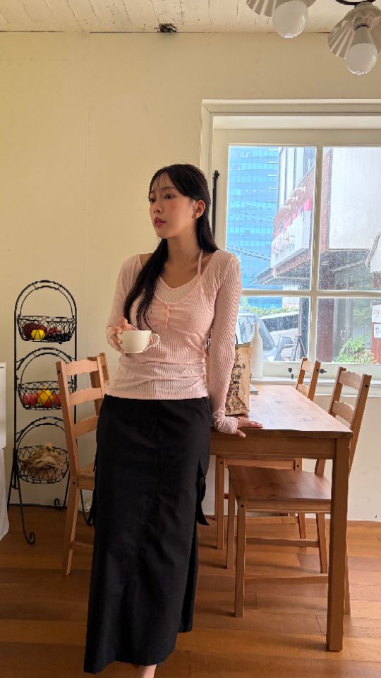 HEY/TO SEWING韓國代購女裝新款人氣休閑熱賣時尚長袖T恤BY HEY/TO SEWING長袖T恤