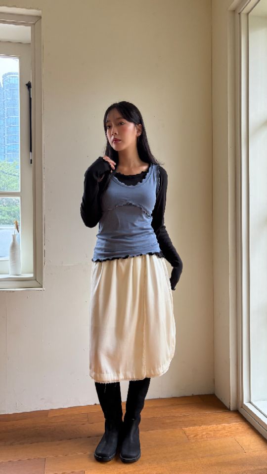 HEY/TO SEWING東大門代購女裝新品熱賣吊帶背心荷葉邊無袖BY HEY/TO SEWING吊帶/背心