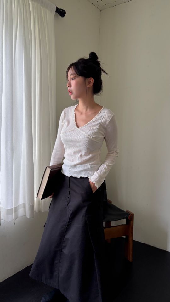 HEY/TO SEWING東大門實拍女士新品真品時尚長袖T恤蕾絲BY HEY/TO SEWING長袖T恤