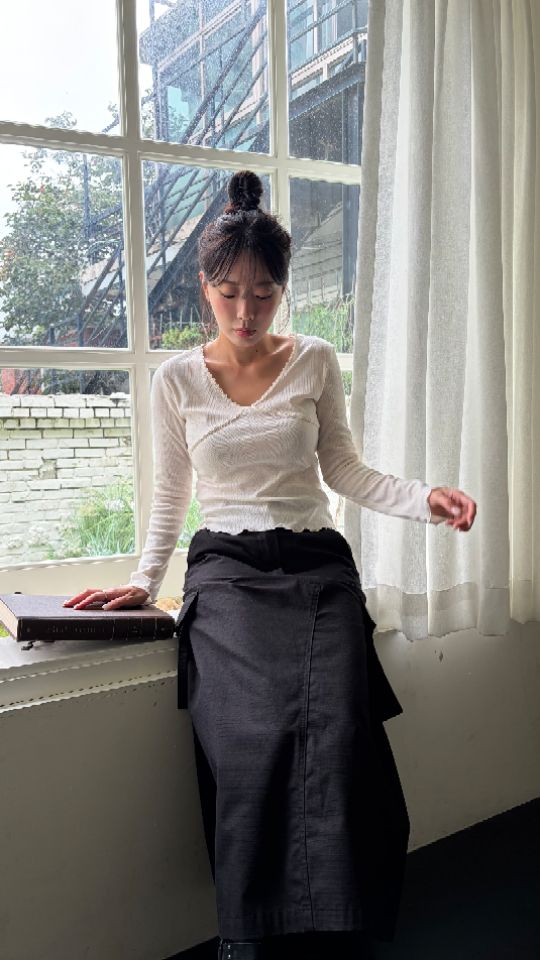 HEY/TO SEWING東大門實拍女士新品真品時尚長袖T恤蕾絲BY HEY/TO SEWING長袖T恤