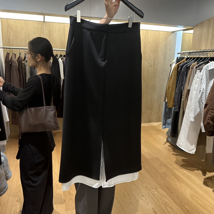 LEFANCY東大門直郵女士新款真品時尚熱賣人氣休閑推薦長裙LEFANCY長裙圖色2黑色