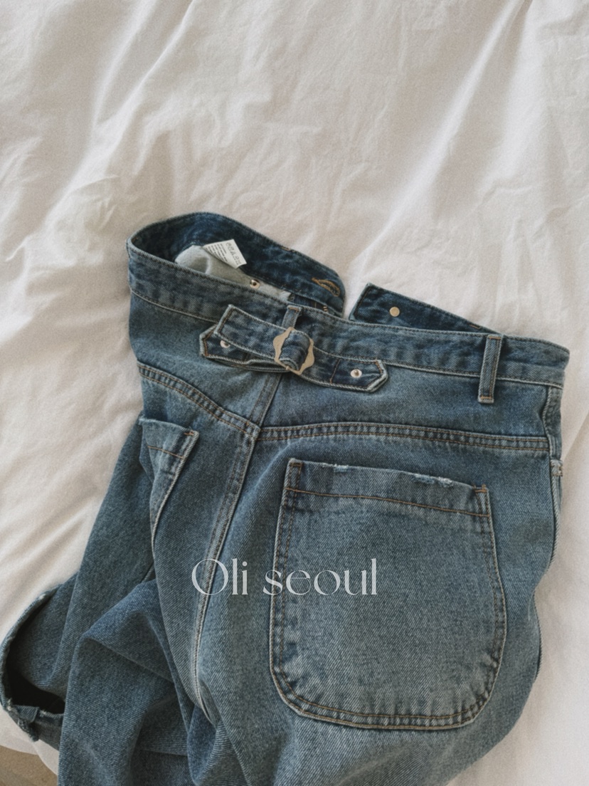 OLI SEOUL東大門代購女士新款推薦熱賣時尚人氣休閑牛仔褲OLI SEOUL牛仔褲