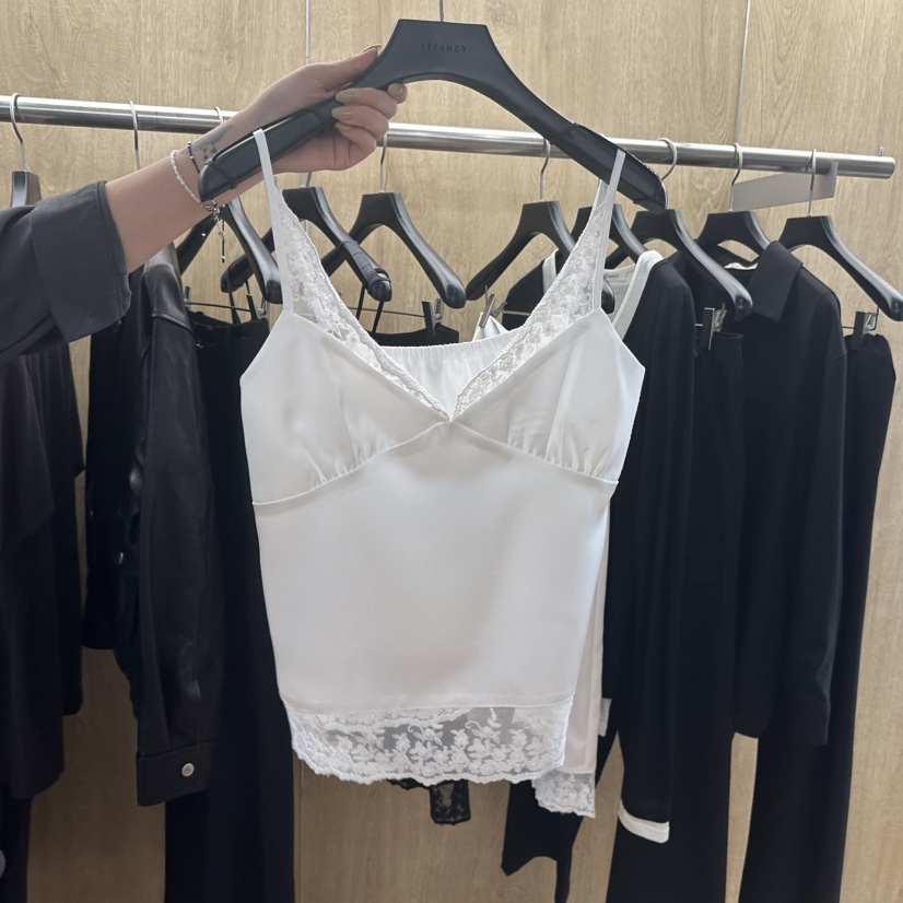 LEFANCY韓國直郵女裝新款真品人氣時尚熱賣休閑吊帶背心緞LEFANCY吊帶/背心圖色1