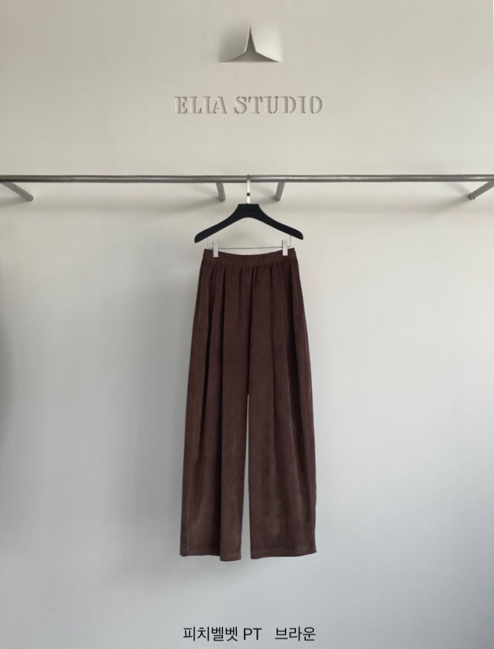 ELIA韓國直郵女裝新品真品時尚人氣熱賣推薦休閑休閑褲絲絨ELIA休閑褲圖色2
