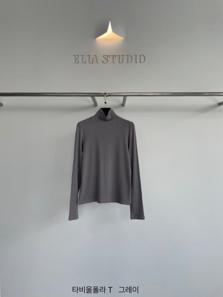 ELIA東大門實拍女裝新品人氣時尚熱賣休閑推薦真品長袖T恤ELIA長袖T恤圖色2灰色
