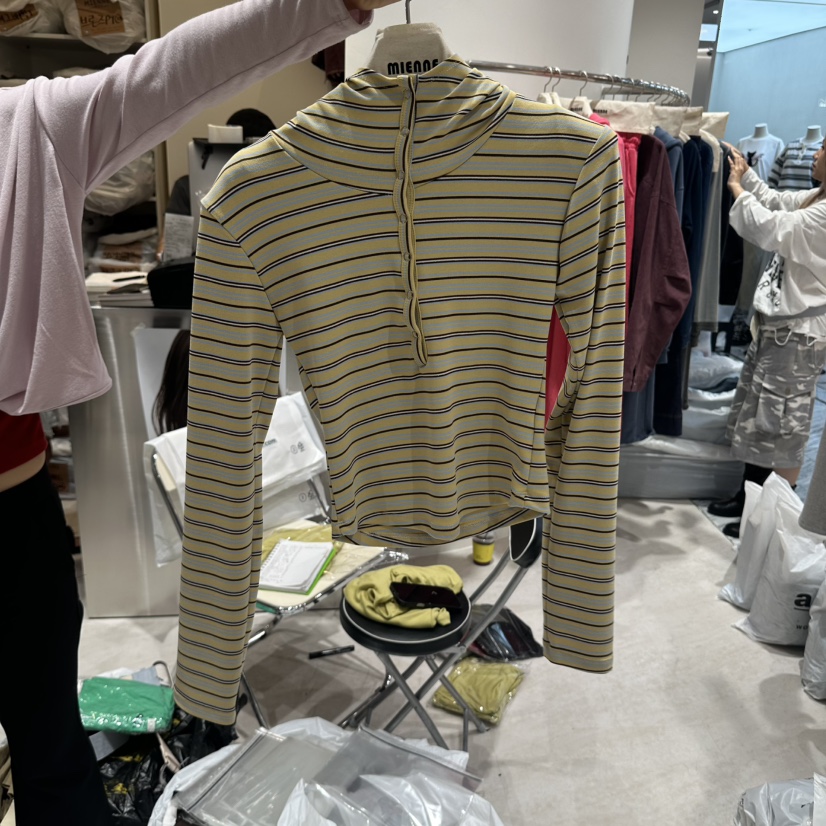 MIENNE東大門代購女士新品推薦休閑真品熱賣長袖T恤連帽衫MIENNE長袖T恤圖色3