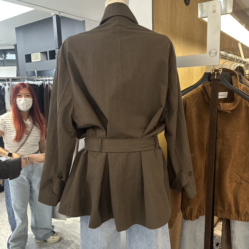 LEFANCY東大門直郵女裝新款熱賣休閑真品時尚人氣夾克含腰帶LEFANCY夾克