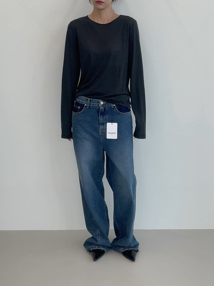 ELIA韓國代購女士新品人氣時尚熱賣推薦休閑真品牛仔褲ELIA牛仔褲