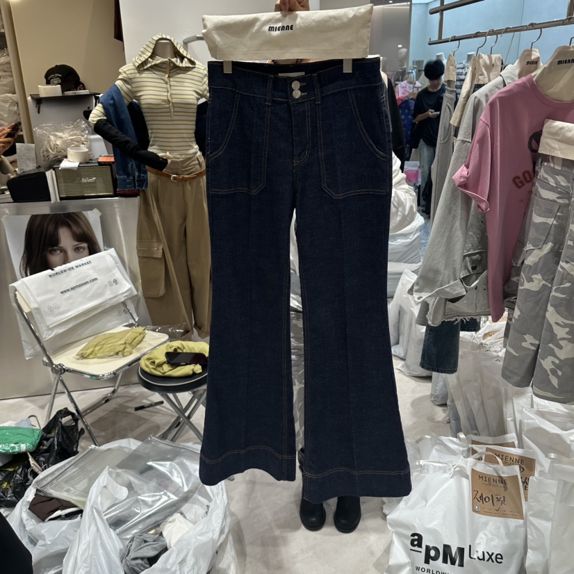 MIENNE東大門實拍女裝新款熱賣推薦真品休閑休閑褲喇叭褲MIENNE休閑褲圖色1