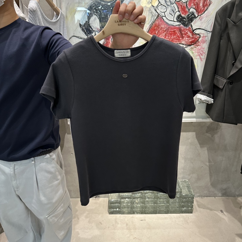 LAMAGIEPIE/LAMAGIE GREY東大門實拍女裝新品時尚人氣T恤LAMAGIEPIE/LAMAGIE GREYT恤圖色4墨色