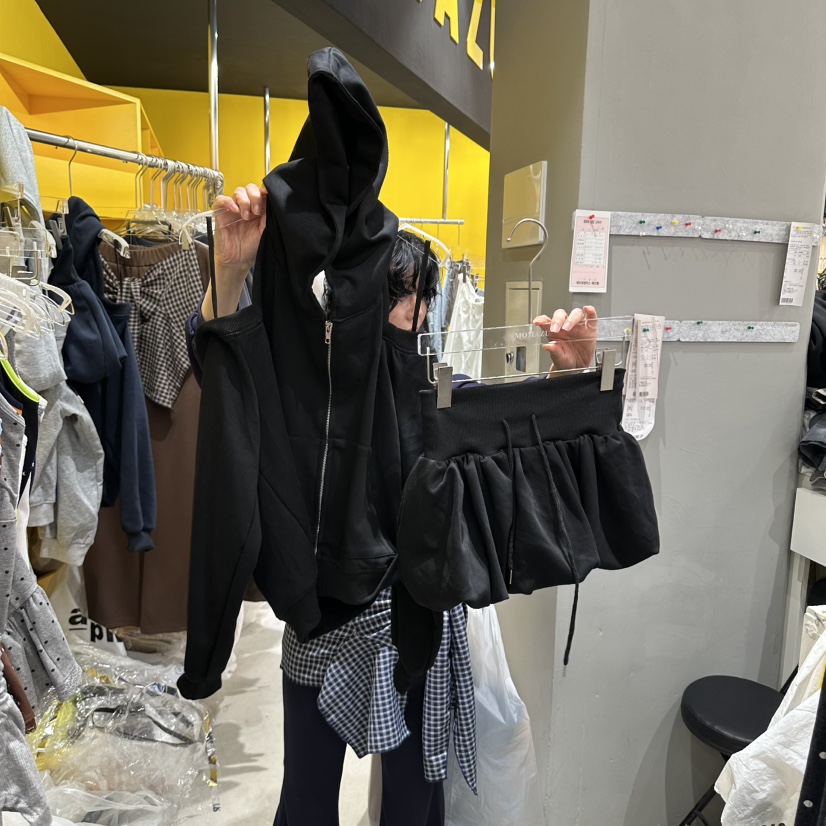 MOMAZU韓國直郵女裝新款時尚休閑真品人氣套裝連帽衫套裝MOMAZU套裝圖色3