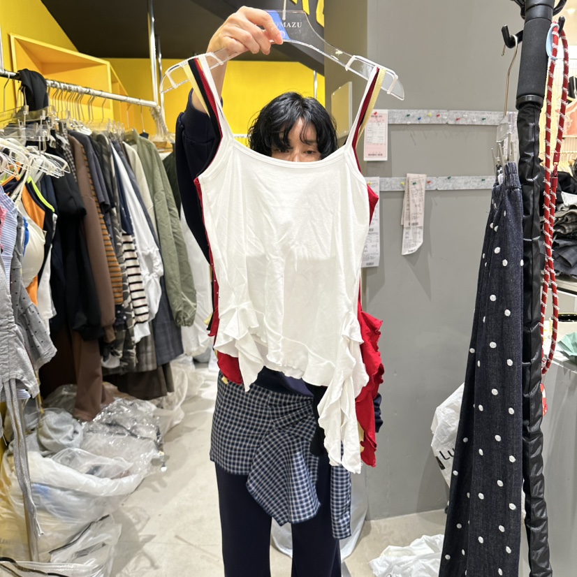 MOMAZU東大門實拍女士新款人氣真品時尚吊帶背心荷葉邊無袖MOMAZU吊帶/背心