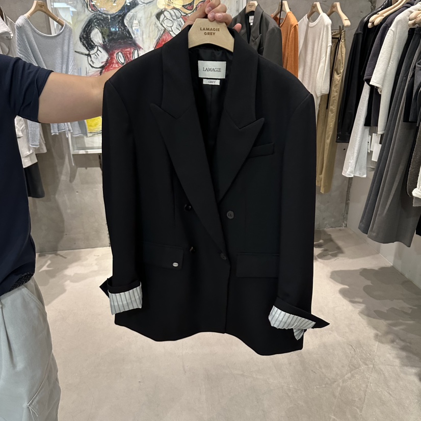 LAMAGIEPIE/LAMAGIE GREY東大門直郵女裝新款推薦西裝西服翻領LAMAGIEPIE/LAMAGIE GREY西裝/西服圖色2黑色