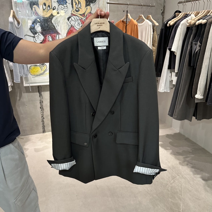 LAMAGIEPIE/LAMAGIE GREY東大門直郵女裝新款推薦西裝西服翻領LAMAGIEPIE/LAMAGIE GREY西裝/西服圖色3墨色