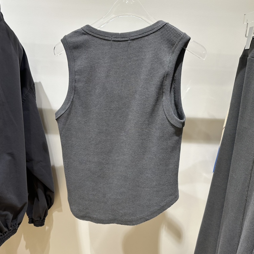 TOPDRESSING韓國直郵女裝新品時尚吊帶背心華夫格無袖豬皮TOPDRESSING吊帶/背心