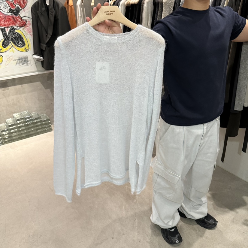 LAMAGIEPIE/LAMAGIE GREY東大門代購女士新款休閑長袖T恤LAMAGIEPIE/LAMAGIE GREY長袖T恤圖色2淺藍色