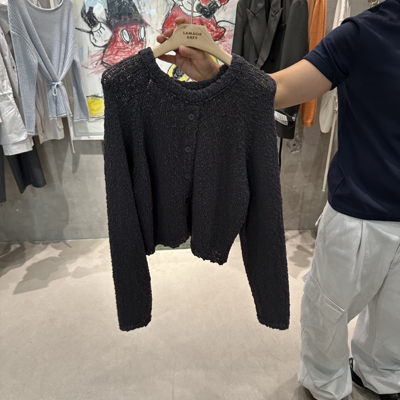 LAMAGIEPIE/LAMAGIE GREY韓國直郵女裝新品人氣真品開衫LAMAGIEPIE/LAMAGIE GREY開衫圖色3墨色