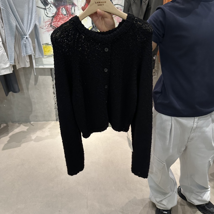 LAMAGIEPIE/LAMAGIE GREY韓國直郵女裝新品人氣真品開衫LAMAGIEPIE/LAMAGIE GREY開衫圖色4黑色