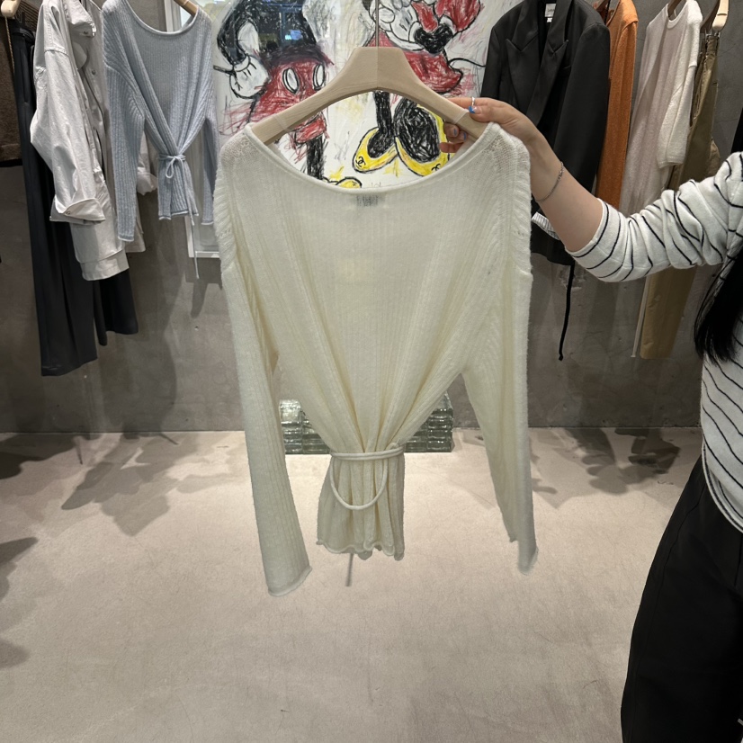 LAMAGIEPIE/LAMAGIE GREY東大門實拍女士新品休閑針織衫蝴蝶結LAMAGIEPIE/LAMAGIE GREY針織衫