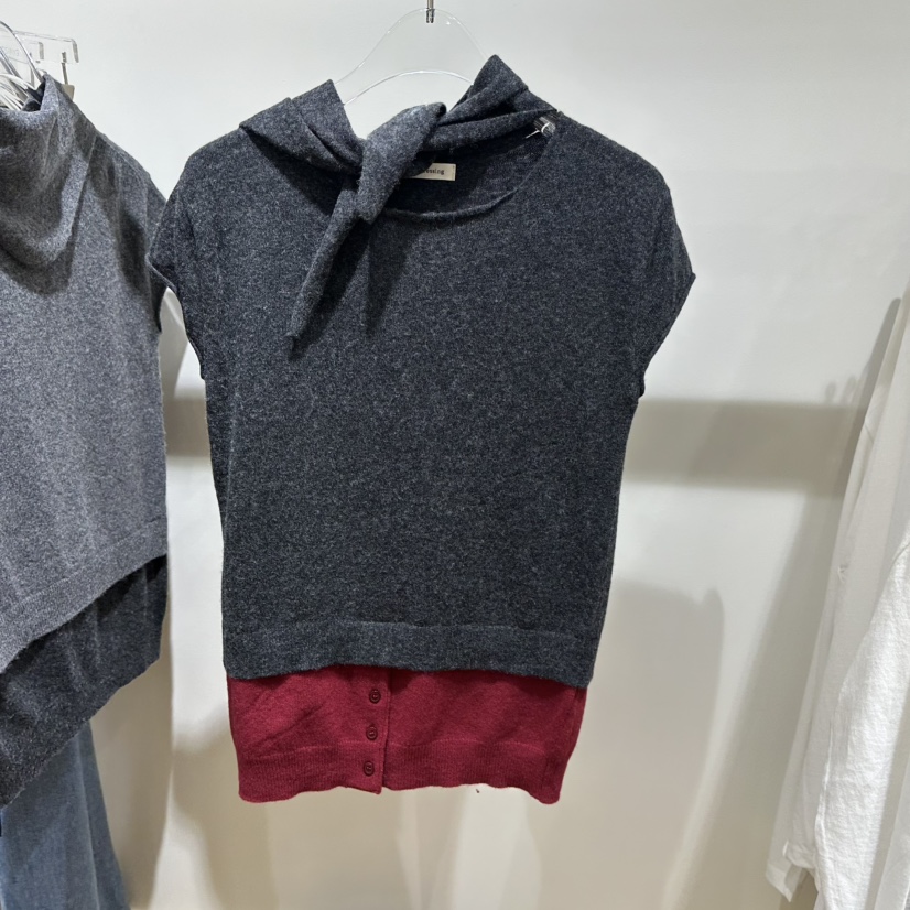 TOPDRESSING韓國直郵女裝新品時尚休閑熱賣人氣針織衫圍巾TOPDRESSING針織衫圖色2