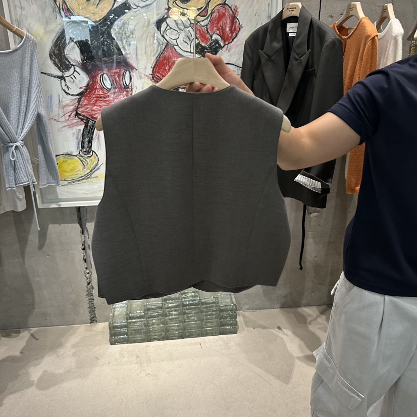 LAMAGIEPIE/LAMAGIE GREY東大門實拍女裝新款休閑人氣馬甲LAMAGIEPIE/LAMAGIE GREY馬甲