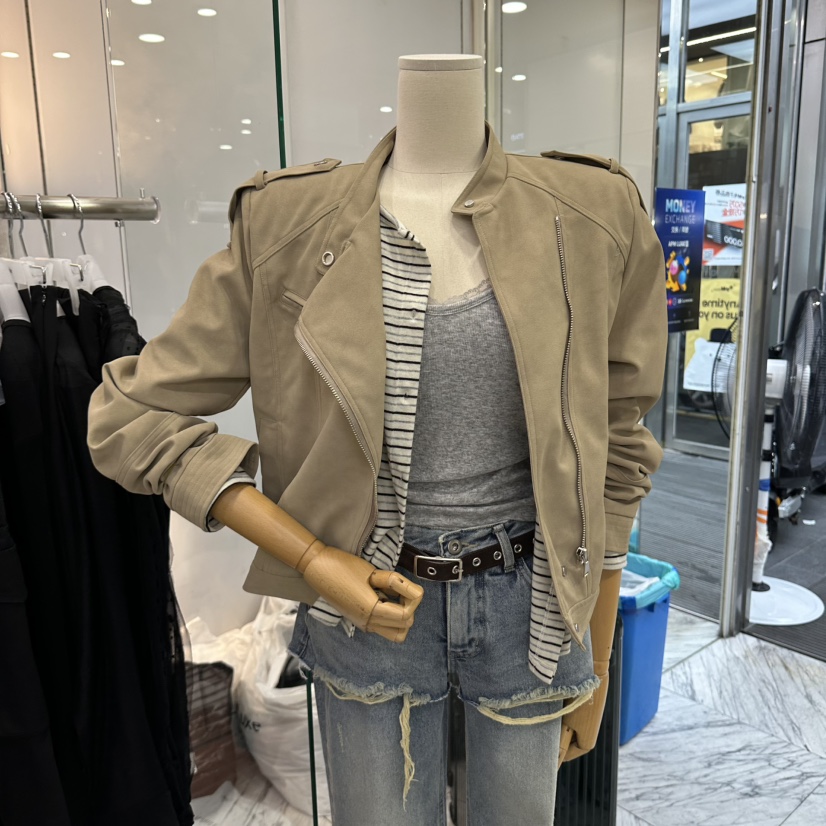 FOUNDATION東大門直郵女裝新品真品人氣推薦熱賣夾克麂皮FOUNDATION夾克圖色1