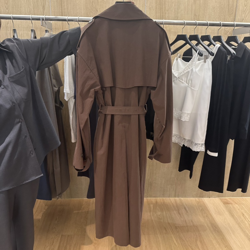 LEFANCY東大門直郵女士新品真品人氣休閑時尚長款風衣含腰帶LEFANCY長款風衣