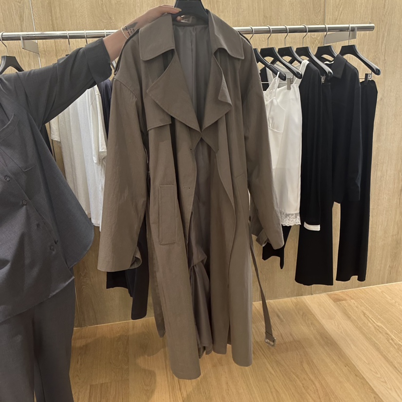 LEFANCY東大門直郵女士新品真品人氣休閑時尚長款風衣含腰帶LEFANCY長款風衣圖色2