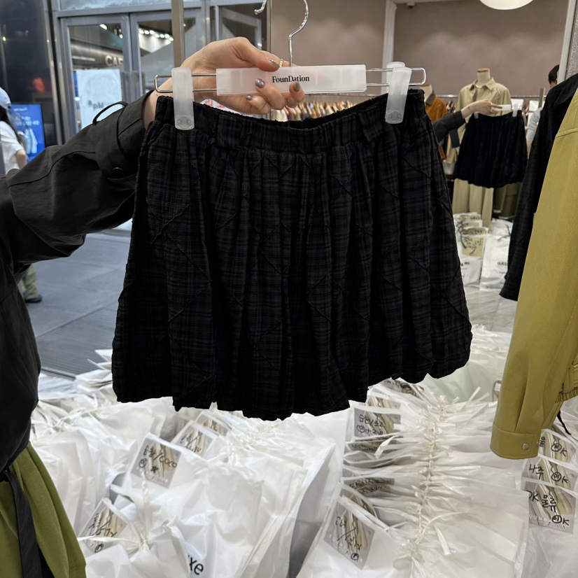 FOUNDATION東大門代購女裝新品熱賣人氣推薦時尚短裙格紋FOUNDATION短裙圖色2