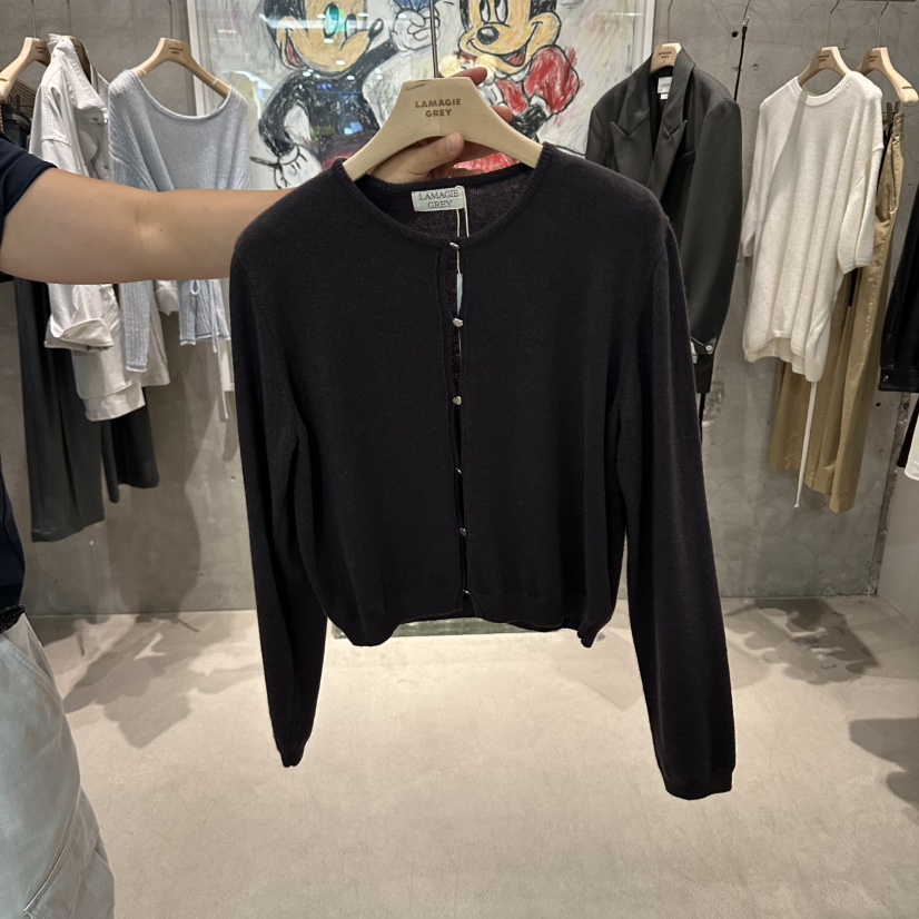 LAMAGIEPIE/LAMAGIE GREY東大門直郵女士新品真品開衫紐扣LAMAGIEPIE/LAMAGIE GREY開衫圖色3黑色