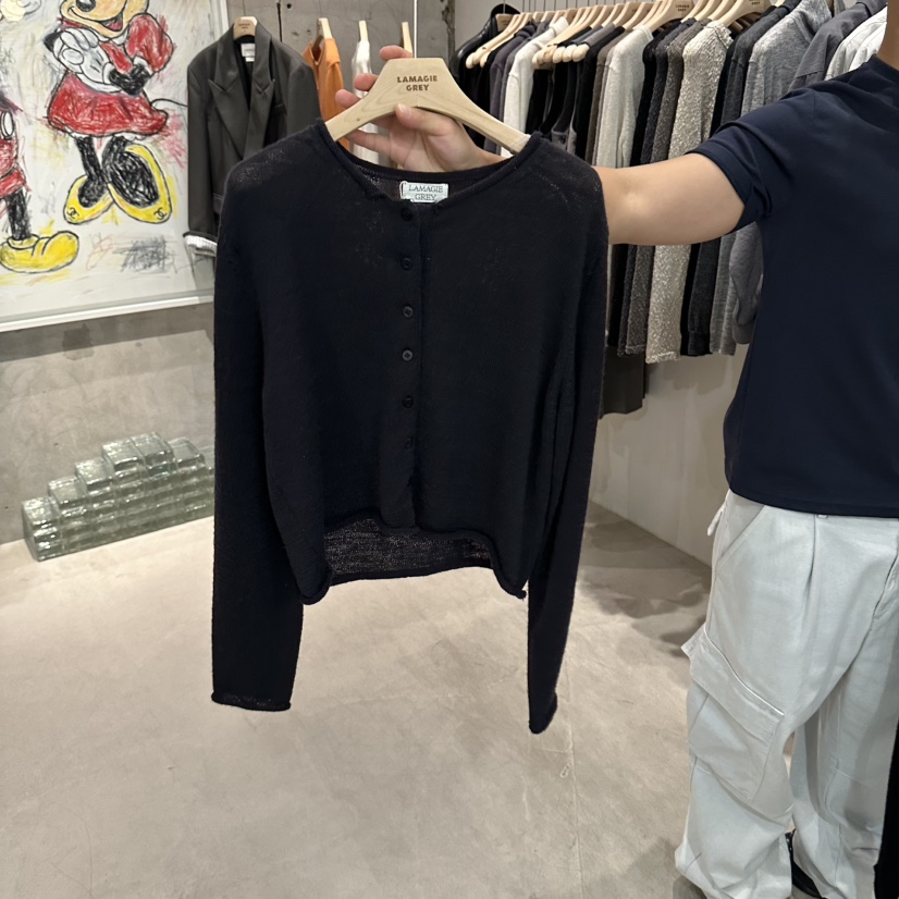 LAMAGIEPIE/LAMAGIE GREY東大門實拍女士新款真品休閑開衫LAMAGIEPIE/LAMAGIE GREY開衫圖色3墨色