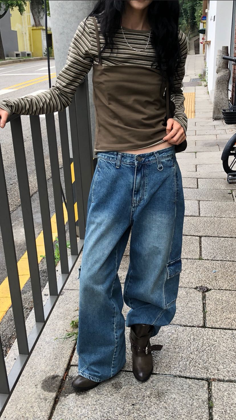 OVER RICH韓國代購女裝新品時尚熱賣推薦真品人氣牛仔褲OVER RICH牛仔褲