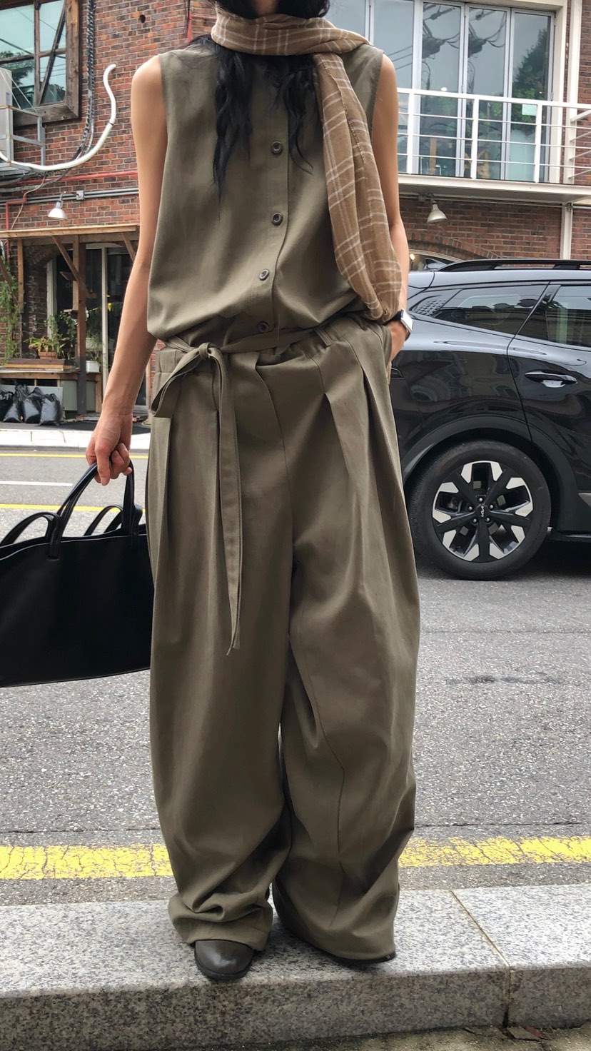 OVER RICH東大門代購女裝新品真品休閑推薦連體褲含腰帶OVER RICH連體褲