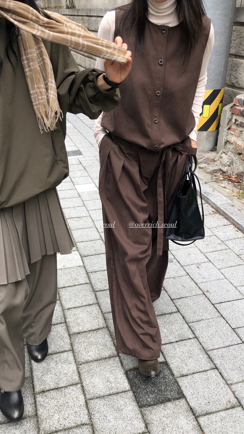 OVER RICH東大門代購女裝新品真品休閑推薦連體褲含腰帶OVER RICH連體褲