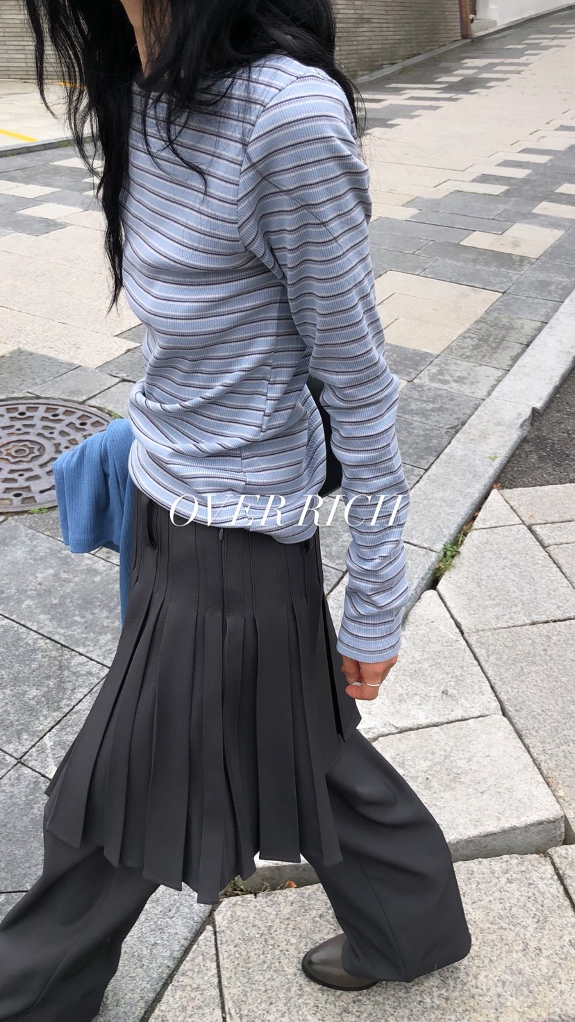 OVER RICH韓國直郵女裝新款熱賣時尚推薦人氣休閑長袖T恤OVER RICH長袖T恤
