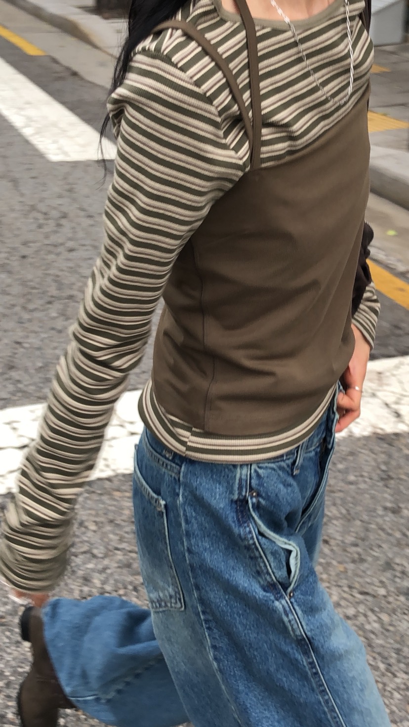 OVER RICH韓國直郵女裝新款熱賣時尚推薦人氣休閑長袖T恤OVER RICH長袖T恤