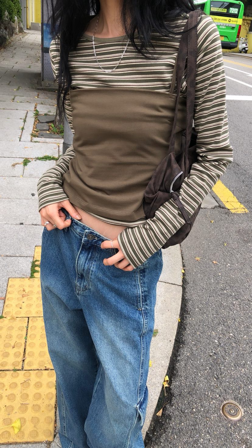 OVER RICH韓國直郵女裝新款熱賣時尚推薦人氣休閑長袖T恤OVER RICH長袖T恤