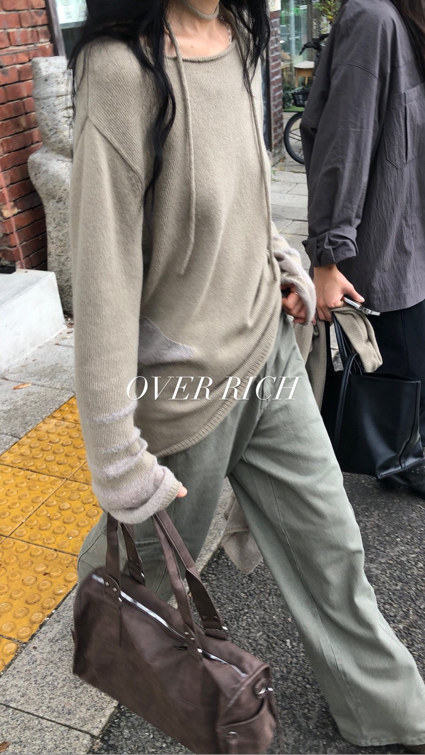 OVER RICH東大門實拍女士新品推薦人氣休閑時尚真品針織衫OVER RICH針織衫