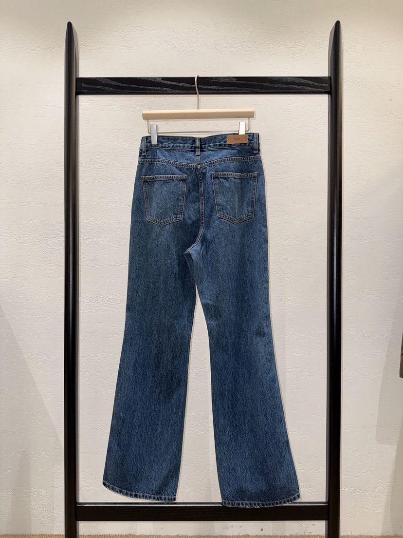 NDE韓國代購女士新品人氣休閑推薦真品熱賣時尚牛仔褲喇叭BOHEME_NDE牛仔褲