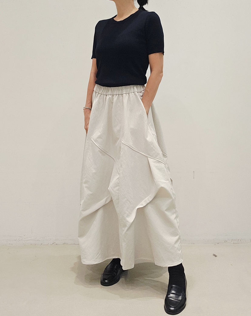 NEOUL東大門代購女裝新款推薦時尚熱賣真品休閑人氣長裙NEOUL/ahin雙領標簽長裙