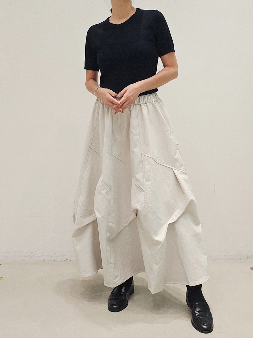 NEOUL東大門代購女裝新款推薦時尚熱賣真品休閑人氣長裙NEOUL/ahin雙領標簽長裙