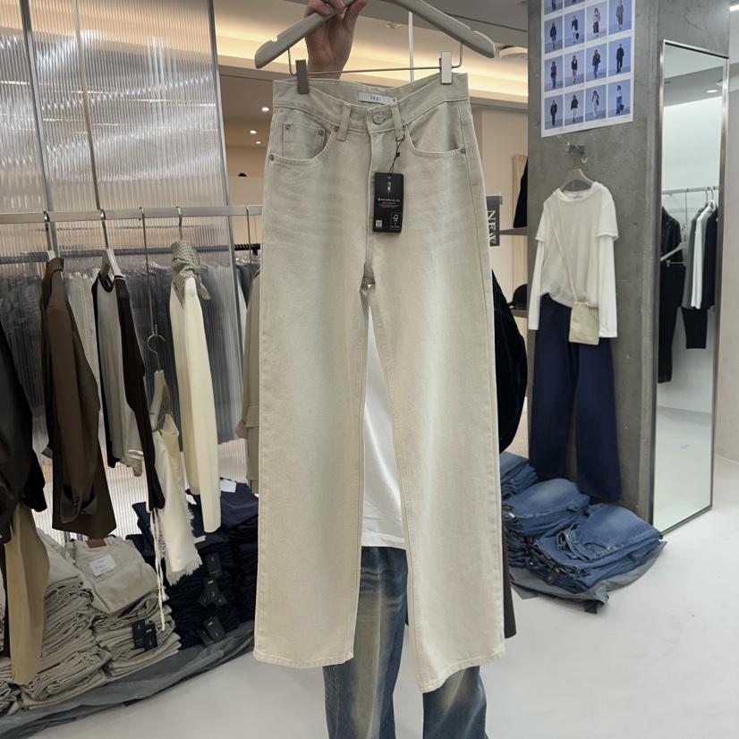 LEPI韓國直郵女士新品休閑真品時尚熱賣人氣休閑褲直筒牛仔LEPI休閑褲圖色2