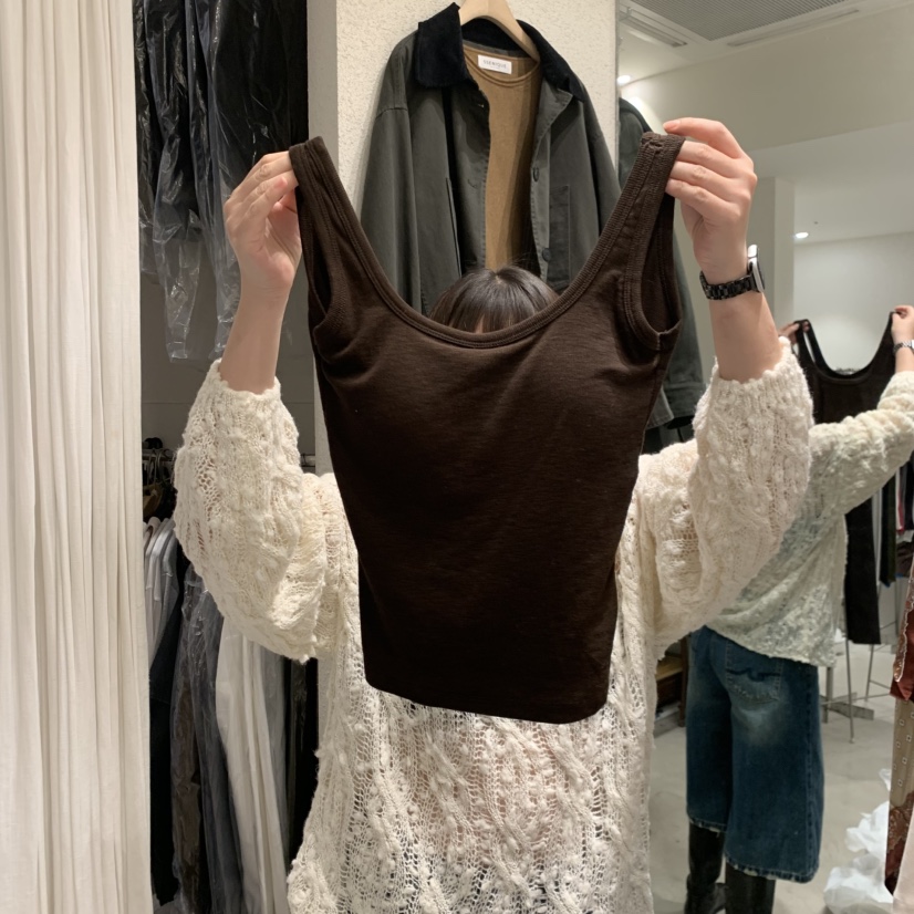 SSENIQUE東大門直郵女裝新品人氣熱賣時尚休閑吊帶背心無袖SSENIQUE吊帶/背心圖色4棕色
