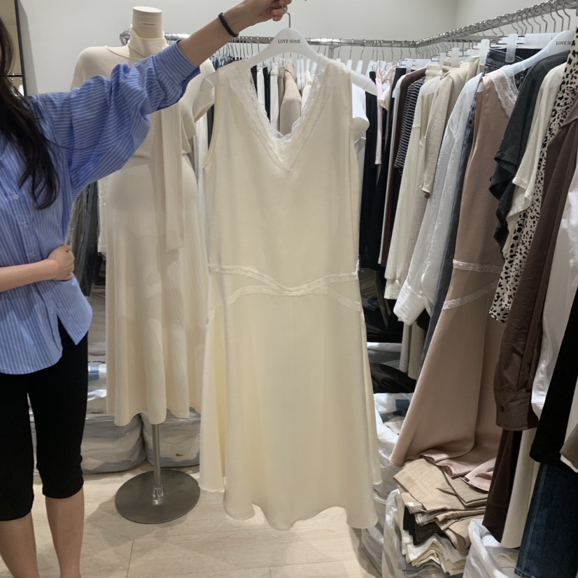 LOVE SOME韓國直郵女裝新款休閑真品推薦時尚連衣裙蕾絲LOVE SOME連衣裙圖色1