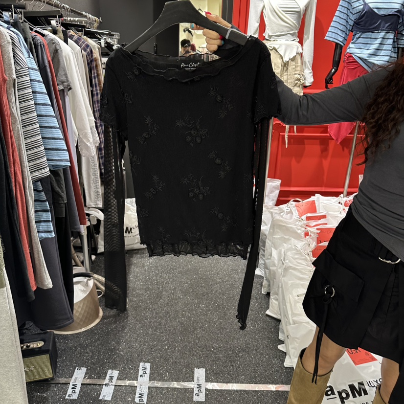 RARE CLOSET韓國直郵女裝新品真品熱賣人氣推薦長袖T恤蕾絲RARE CLOSET長袖T恤圖色2