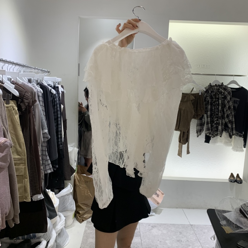 TYCHE東大門代購女士新品時尚真品人氣推薦襯衫蕾絲衫蕾絲TYCHE襯衫/蕾絲衫