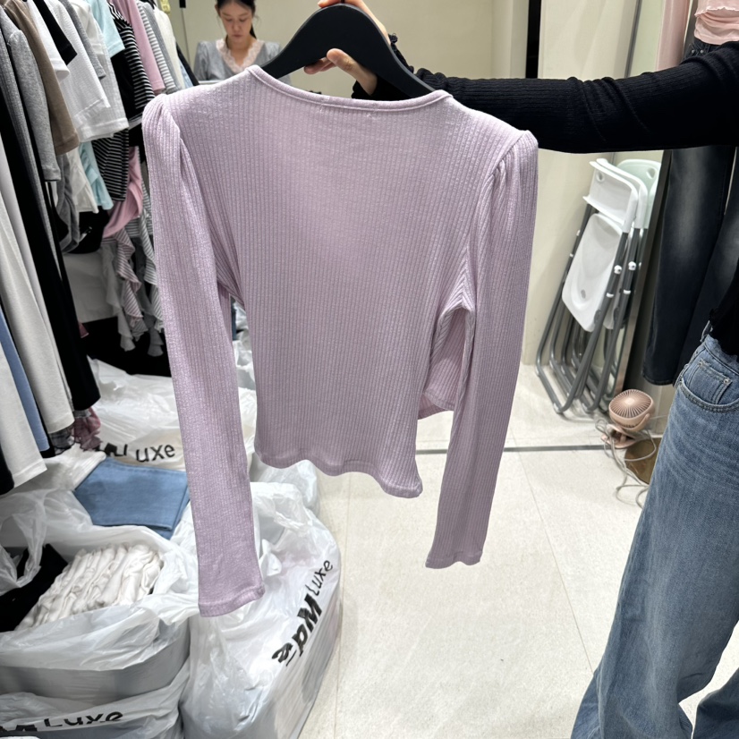 MONOPOLY韓國直郵女裝新品熱賣真品時尚休閑推薦人氣長袖T恤MONO_POLY長袖T恤