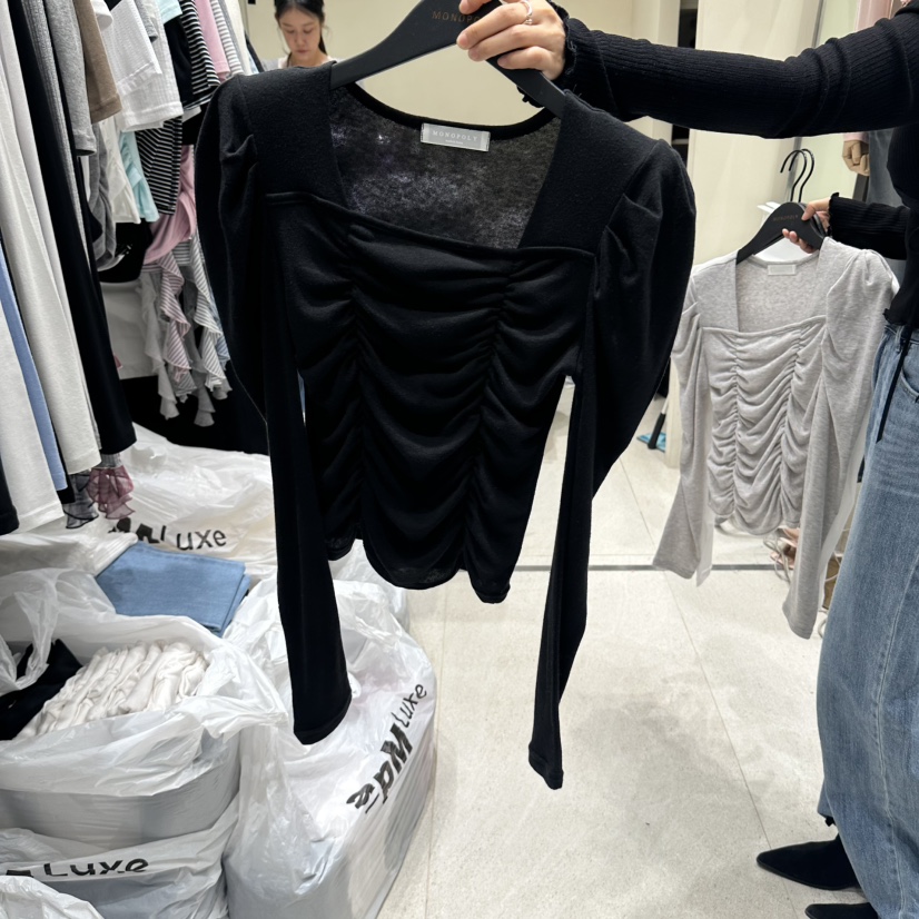 MONOPOLY東大門代購女裝新品休閑人氣真品熱賣時尚長袖T恤MONO_POLY長袖T恤圖色4