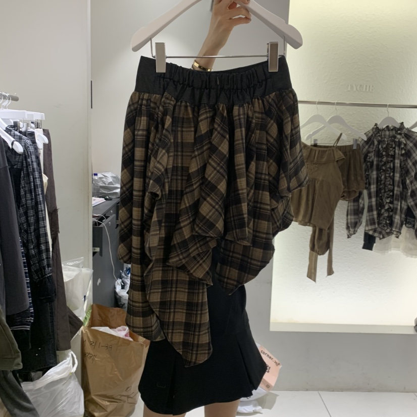 TYCHE韓國直郵女裝新品熱賣推薦時尚人氣休閑真品短裙格紋TYCHE短裙