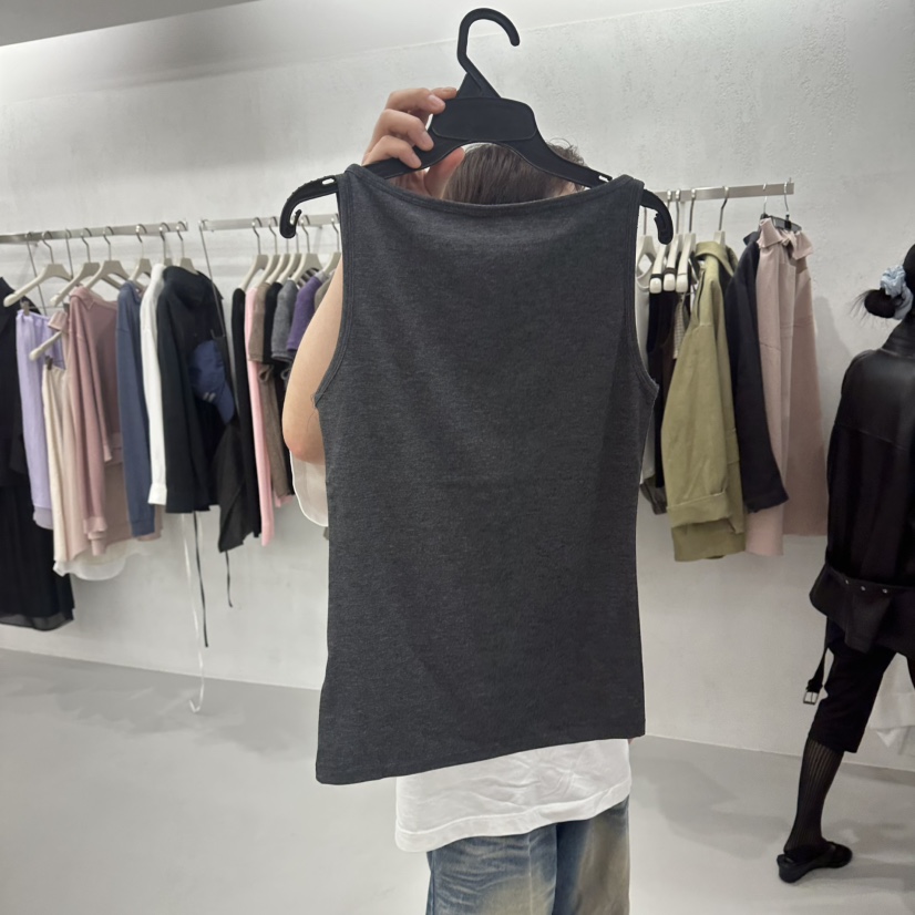 LEPI東大門直郵女士新品真品推薦熱賣時尚吊帶背心修身船領LEPI吊帶/背心圖色4墨色